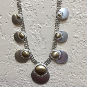Silver & gold necklace